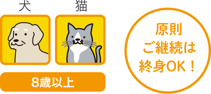 原則ご継続は終身OK！