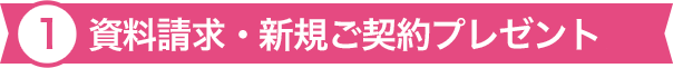 資料請求・新規ご契約プレゼント