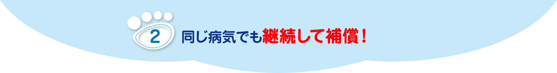 同じ病気も何度でも補償！